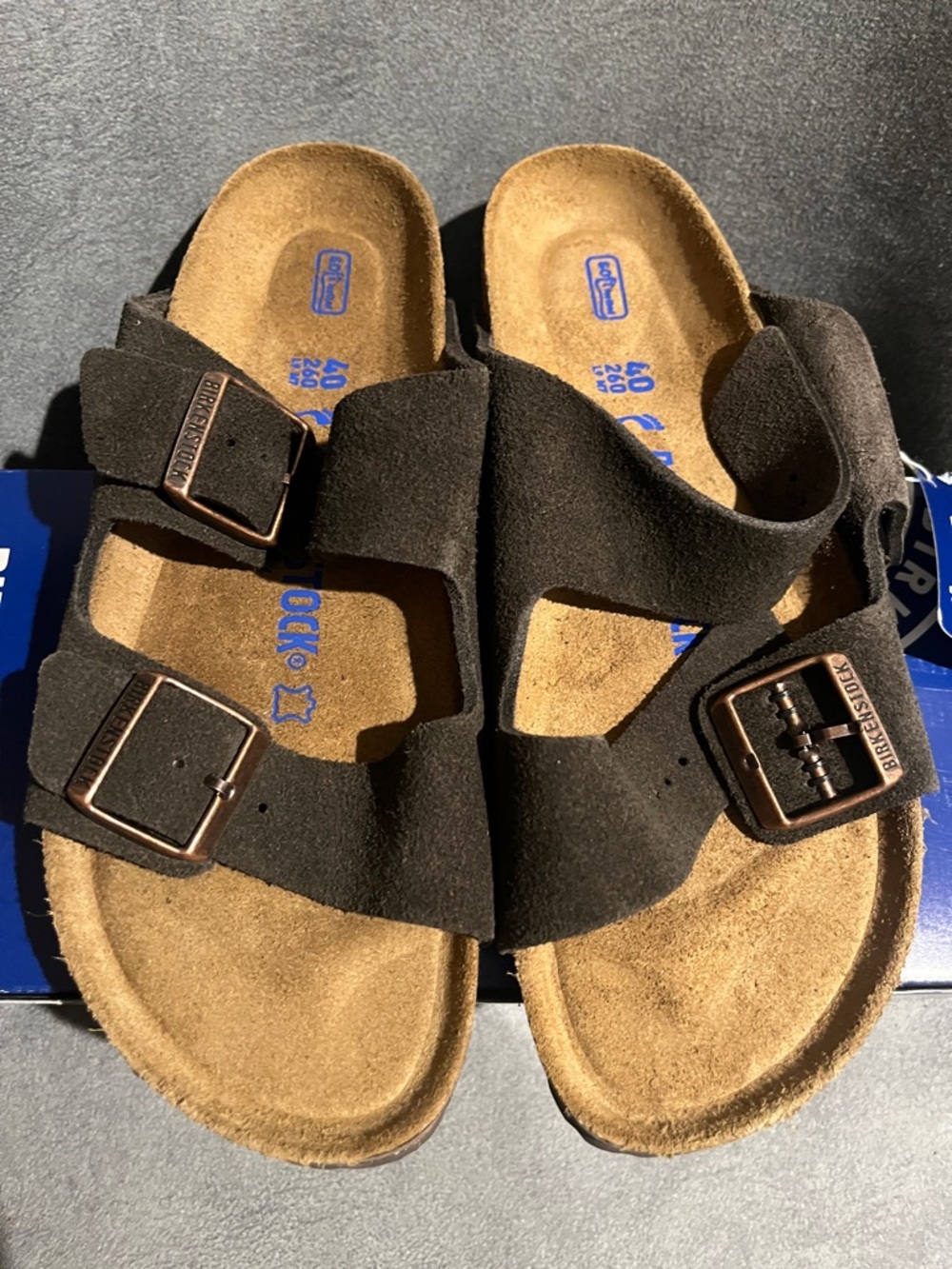 Birkenstock Women’s Arizona Sandals Soft Footbed Mocha Size 9 US - Picture 8 of 14
